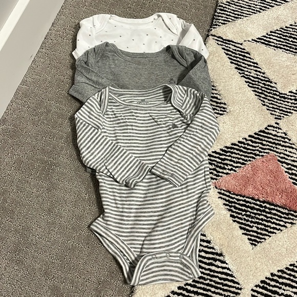 Gap set x3 bodysuit grey stars - Picture 1 of 1